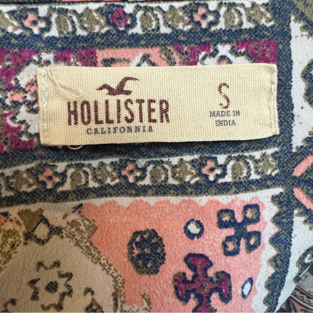 Hollister Medallion Print Handkerchief Hem Tank Top Boho Y2K Festival Size Small - Picture 7 of 8